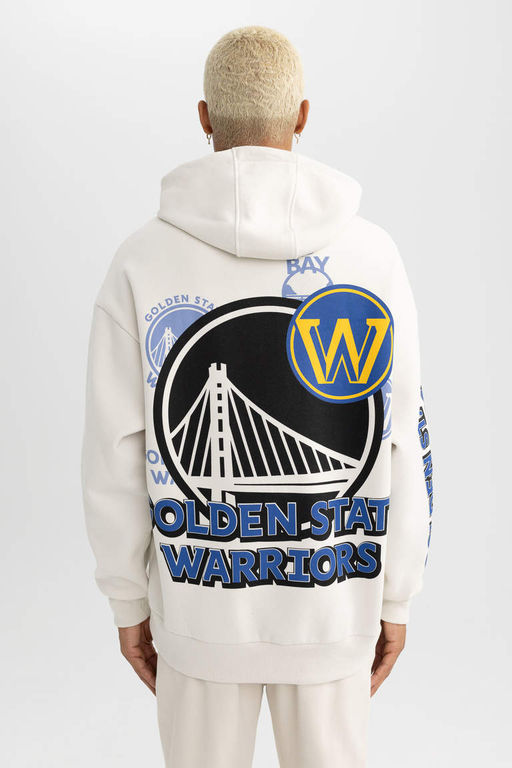 DeFactoFit Толстовка оверсайз с капюшоном NBA Golden State Warriors  фото 8