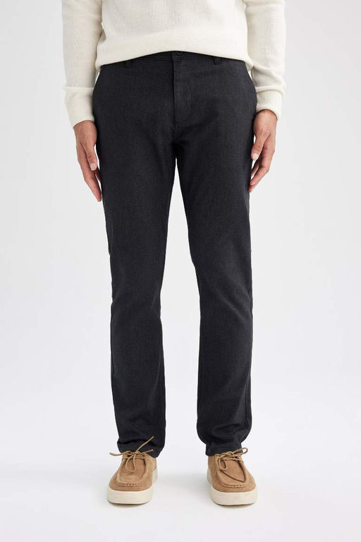 Прямые брюки чинос стандартного кроя с карманами - Defacto фото 4