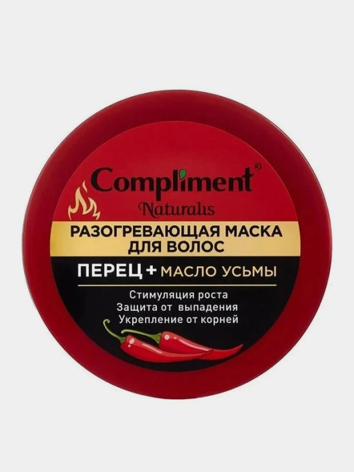 COMPLIMENT Naturalis д/волос маска д/роста волос разогревающая Перец+Масло усьмы 500мл