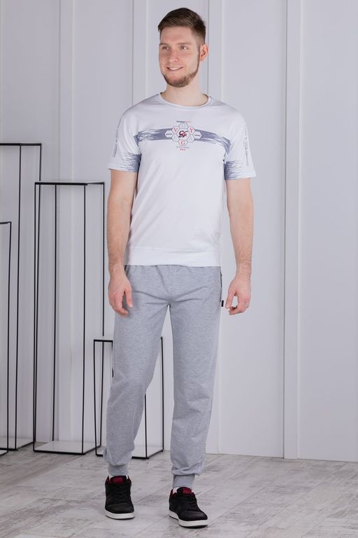 брюки спортивные 
 3.MMT003A-серый-светлый