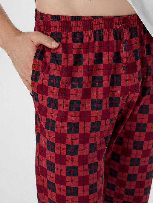 Брюки мужские домашние красные в клетку - Mark formelle фото 4