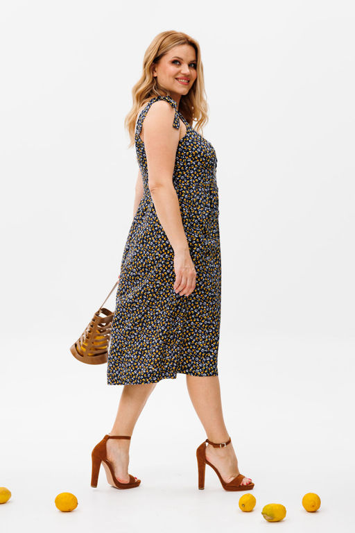 Сарафан Michel Chic 2130 темно-синий, желтый  фото 5