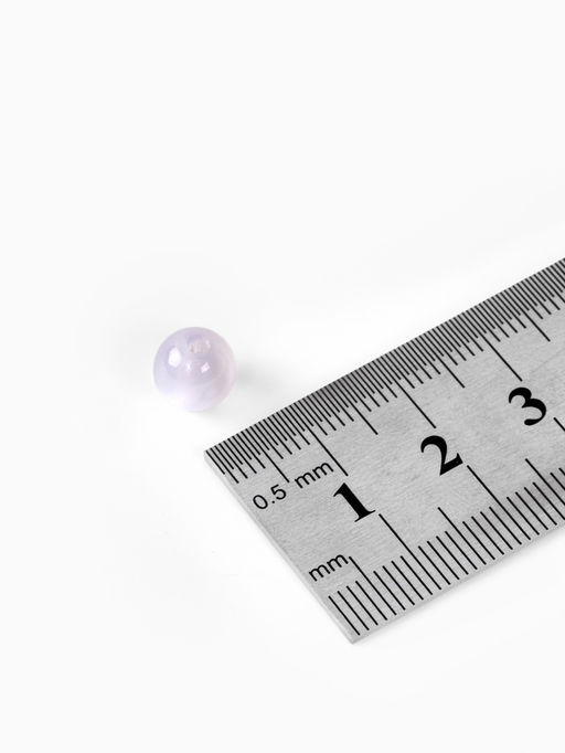 Бусина "Кошачий глаз" d=8мм, набор +-60шт, цвет белый