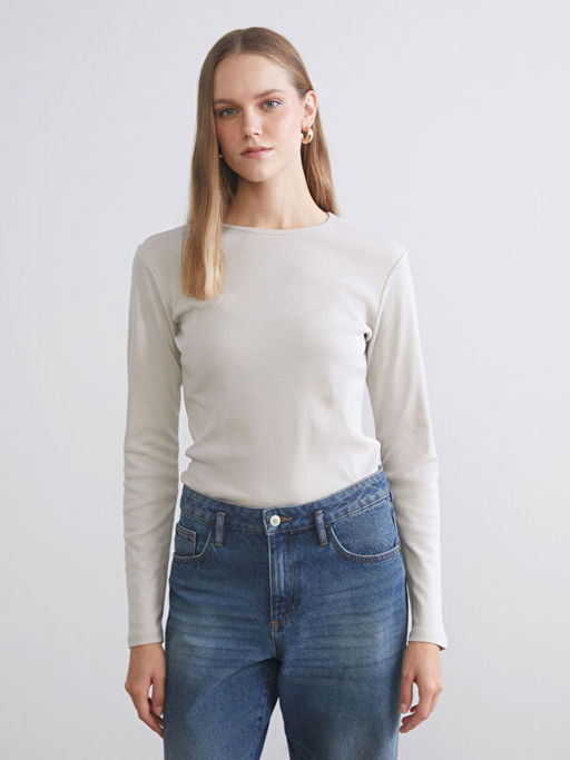 Bisiklet Yaka Kad?n Ti??rt