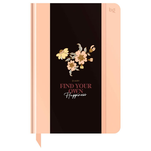 Ежедневник BG недатир. А5 136л. "Flowery. Peach" (DuA5_64363) глянцевая ламинация, тиснение фольгой