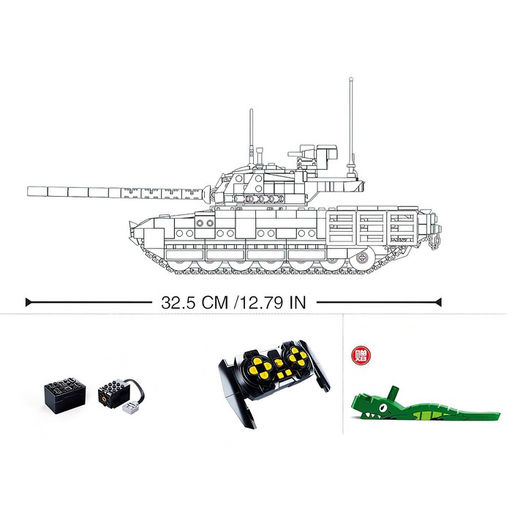 Конструктор Механо Sluban «Российский танк», радиоуправление, 995 деталей