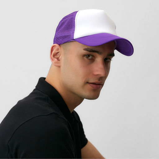 Бейсболка с сеткой унисекс MINAKU, фиолетовая, размер 56-58