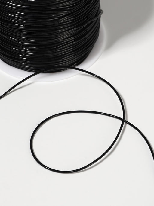 Цена за 2 шт. Нить для плетения, эластичная, 100±1 м, d=1 мм, чёрная