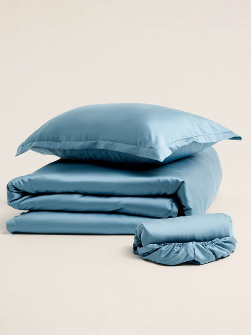 Наволочка SL Home Tencel, 50?70+3 см, серо-голубая, тенсель, эвкалиптовое волокно 100% - Sima-land home фото 9