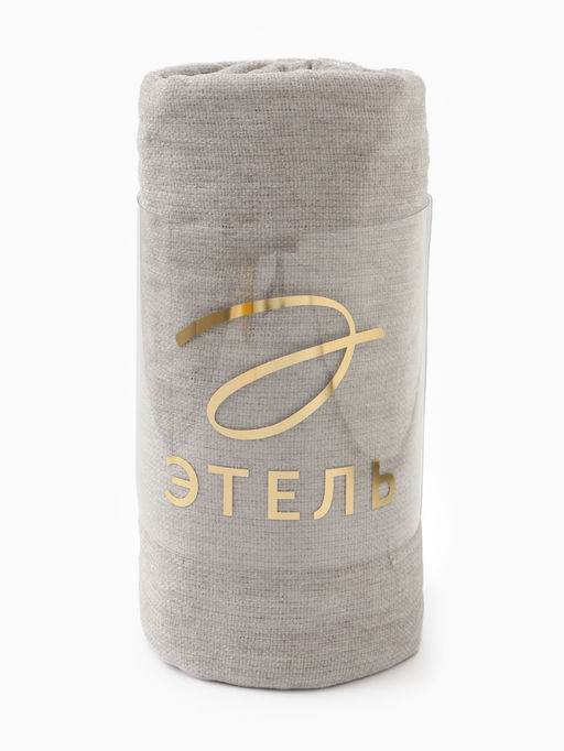 Плед с бахромой «Этель» Gray beige, 135×180 см, бежевый