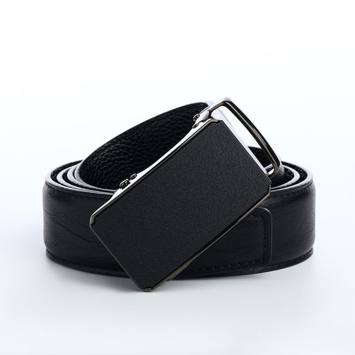 Ремень мужской, регулируемая длина 120 см, ширина 3.6 см, пряжка автомат, чёрный