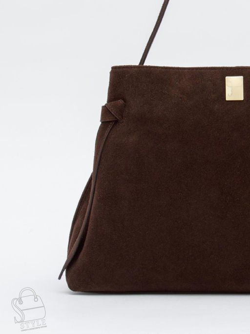 Сумка женская кожаная 1026M coffee Polina&Eiterou  в Новосибирске