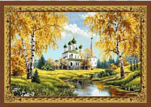 Храм у воды- гобеленовое панно на подкладе - Гобеленглавснаб фото 2