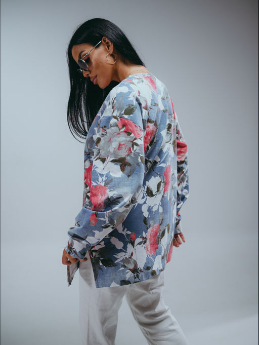 Роуз свитшот женский (голубой) - Lovetex фото 5