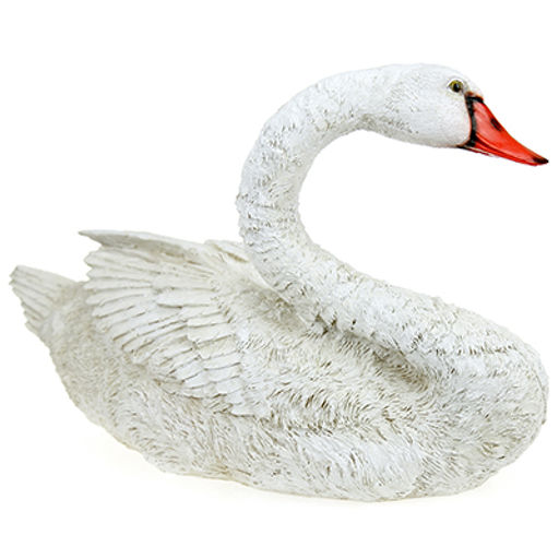 Скульптура-фигура для сада из полистоуна "Лебедь большой" 49х30см (Россия)