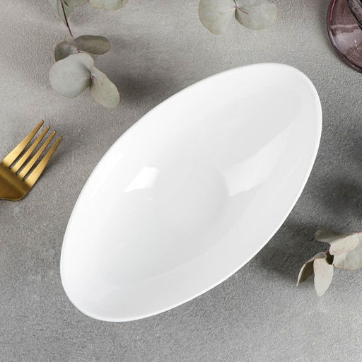 Салатник Wilmax Olivia, 350 мл, 20.5×11.5 см, фарфор, белый