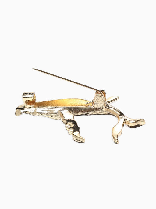 Брошь «Кит» морской, цвет золото