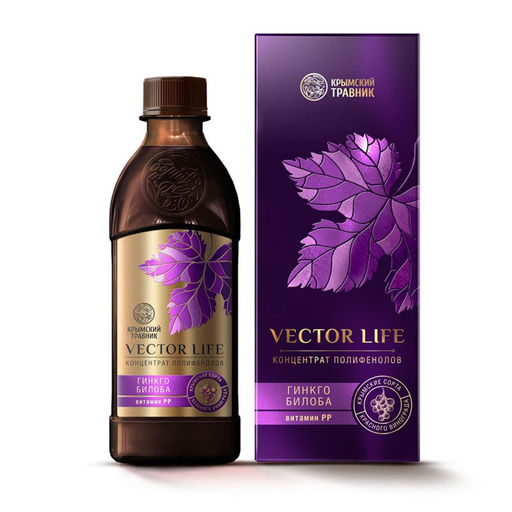 Концентрат полифенолов VECTOR LIFE с гинкго билоба и витамином РР - Крымский травник фото 3