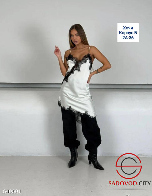 Платье-комбинация с кружевом - Bruno фото 2