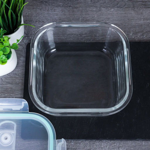 Контейнер квадратный, крышка с клапаном 800 мл, стекло / BXW-800ZFTQ /уп 36/ - Галеонтрейд фото 2