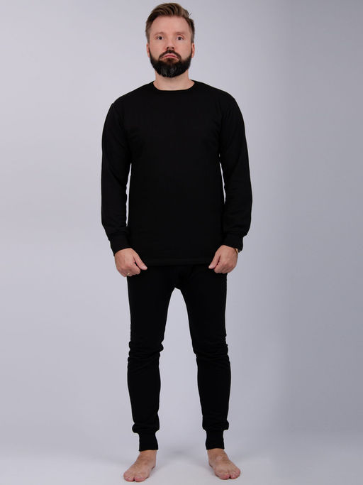 Термокомплект (Черный), футер с начесом - Малина фото 2