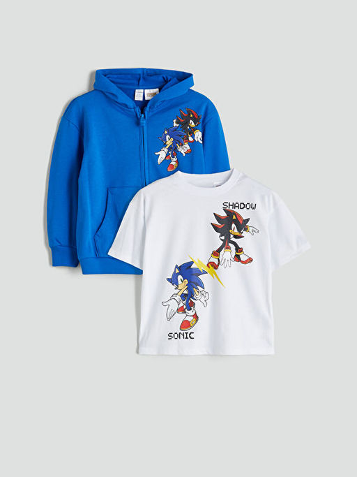 Sonic Bask?l? Erkek ?ocuk H?rka ve Ti??rt 2li