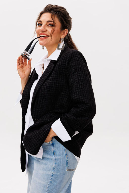 Жакет ANELLI 1471.1 черный жемчуг  фото 2