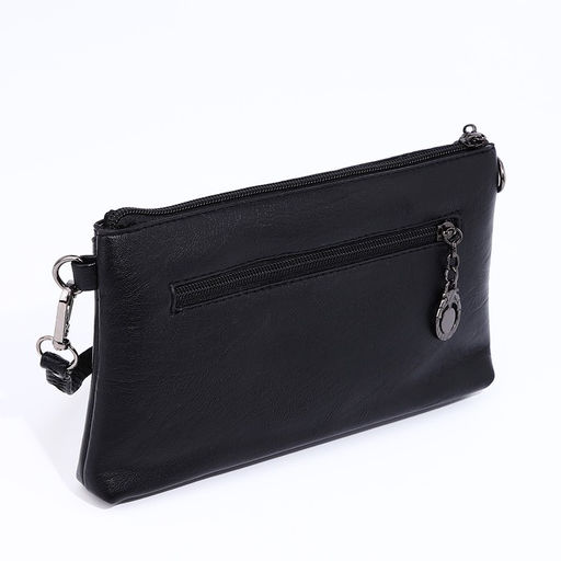 Сумка-клатч на молнии, цвет чёрный/красный - Simaland фото 5