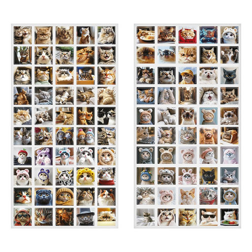 Набор наклеек ПВХ 100шт. "Cats" (MS_65938, MESHU) 2 листа 13*8,5см