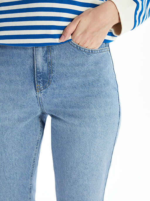 Straight Fit Kad?n Jean Pantolon