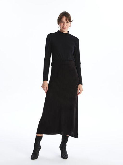 Beli Lastikli Kad?n Triko Etek