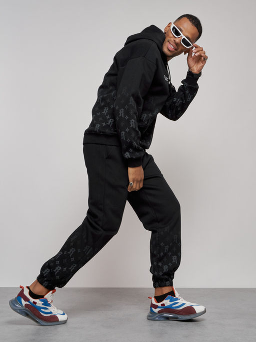 Спортивный костюм мужской трикотажный демисезонный черного цвета 12010Ch - Mtforce фото 24