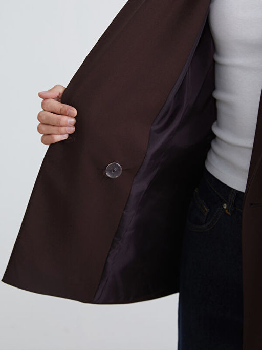 Kruvaze Yaka Kad?n Blazer Ceket