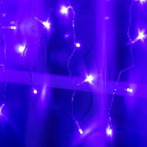 Гирлянда «Занавес» 2×1.5 м, IP20, прозрачная нить, 360 LED, свечение фиолетовое, 8 режимов, 220 В