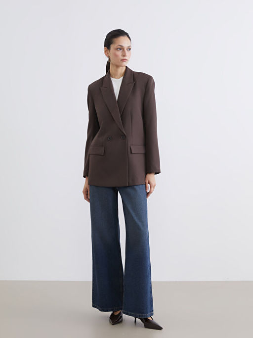 Kruvaze Yaka Kad?n Blazer Ceket