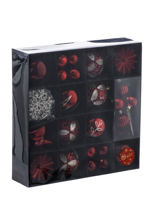 Ёлочные игрушки Зима в подарках, 60 шт., красный - Зимнее волшебство фото 17