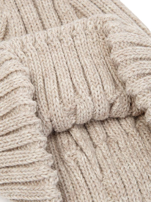 Шапка жен. шерсть+акр LB-BR55042 beige melange - Labbra фото 4