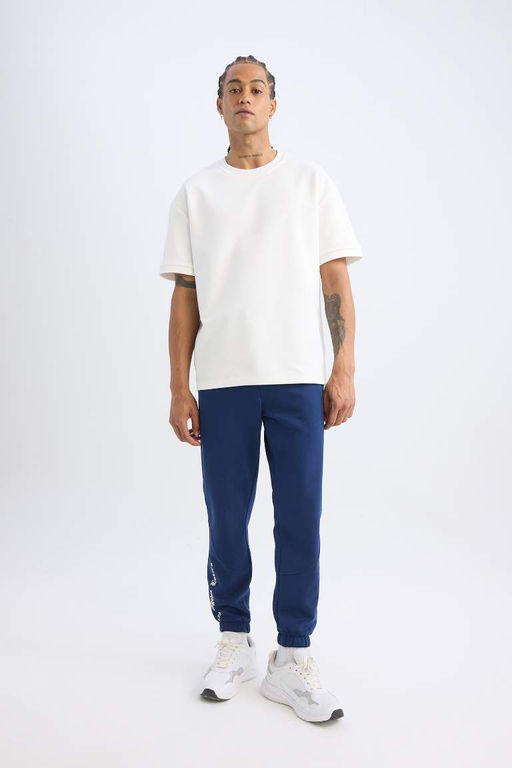 DeFactoFit NBA Los Angeles Lakers Стандартный крой с эластичной резинкой на талии и кружевными толстыми длинными спортивными штанами для бега  фото 3