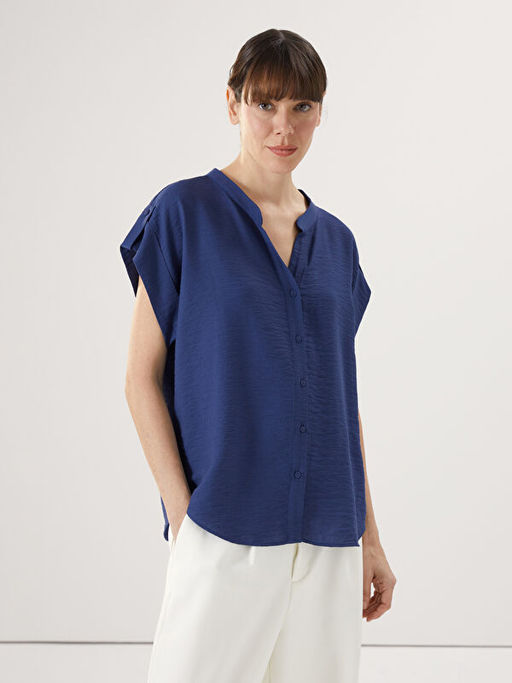 Ka??k Yaka Oversize Kad?n Bluz