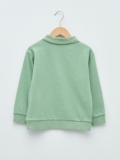 Polo Yaka Basic Uzun Kollu Erkek ?ocuk Sweatshirt - Waikiki фото 2