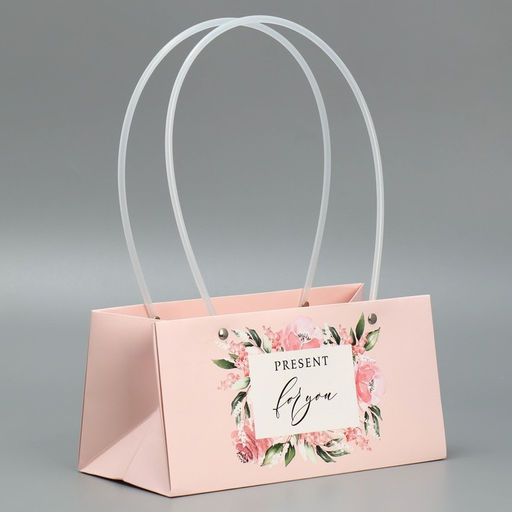 Пакет для цветов For you dear , 24 х 12 х 12 см - Дарите счастье фото 2