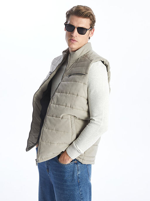 Standart Kal?p Dik Yaka Erkek Yelek