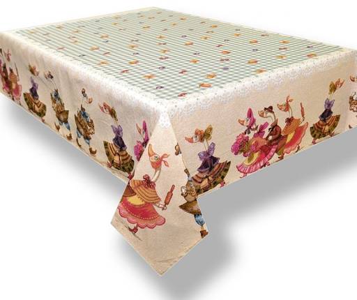 Веселые гуси- гобеленовая скатерть 140х180 см овал - Гобеленглавснаб фото 2