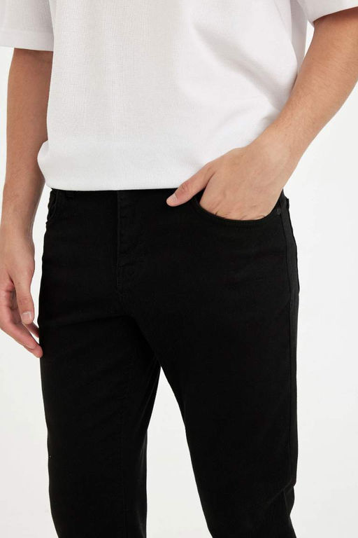 Джинсовые брюки Sergio Regular Fit Normal Mold с нормальной талией и зауженными штанинами - Defacto фото 6