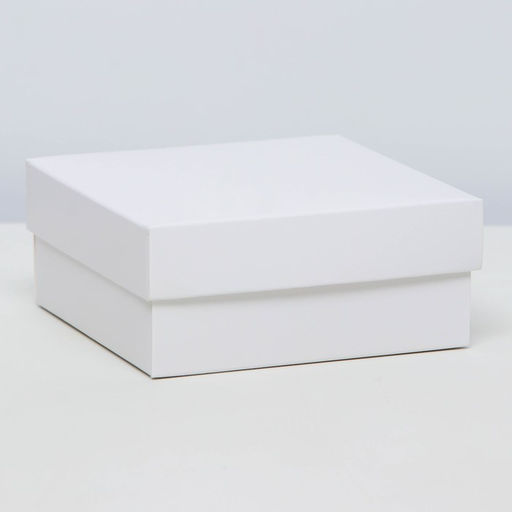 Цена за 5 шт. Коробка подарочная складная, упаковка, крышка - дно, белая, 12×12×5 см