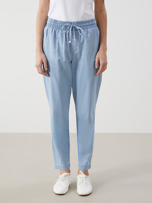 Beli Lastikli Carrot Fit Kad?n Jean Pantolon