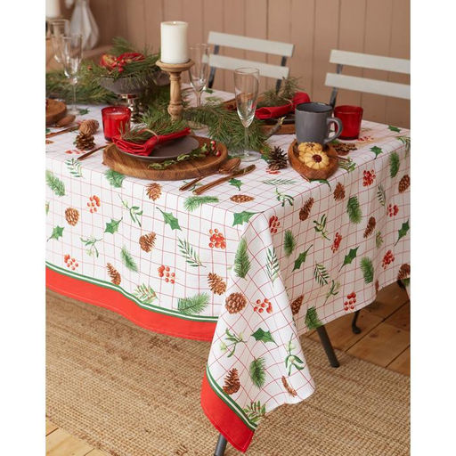 Скатерть новогодняя Доляна New Year 146?220 см, 100% хлопок, рогожка 164 г/м?