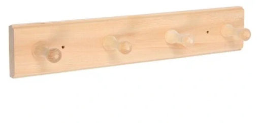 Цена за 2 шт. Вешалка 4-х рожковая, липа "Банные штучки"