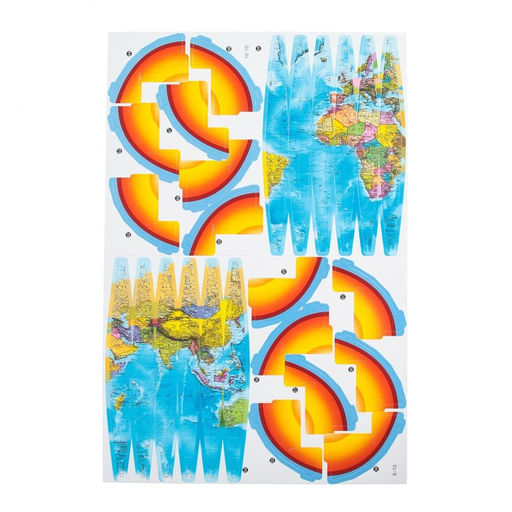 Конструктор пазл Глобус, 3D модель, диаметр 22 см, 71 элемент - Unicon фото 5