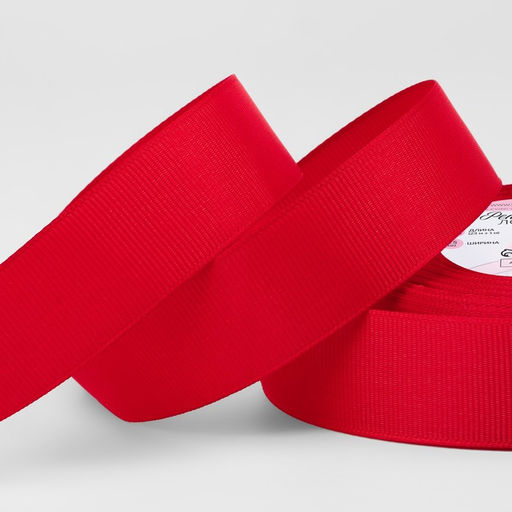 Цена за 2 шт. Лента репсовая, 25 мм, 23±1 м, красная №26